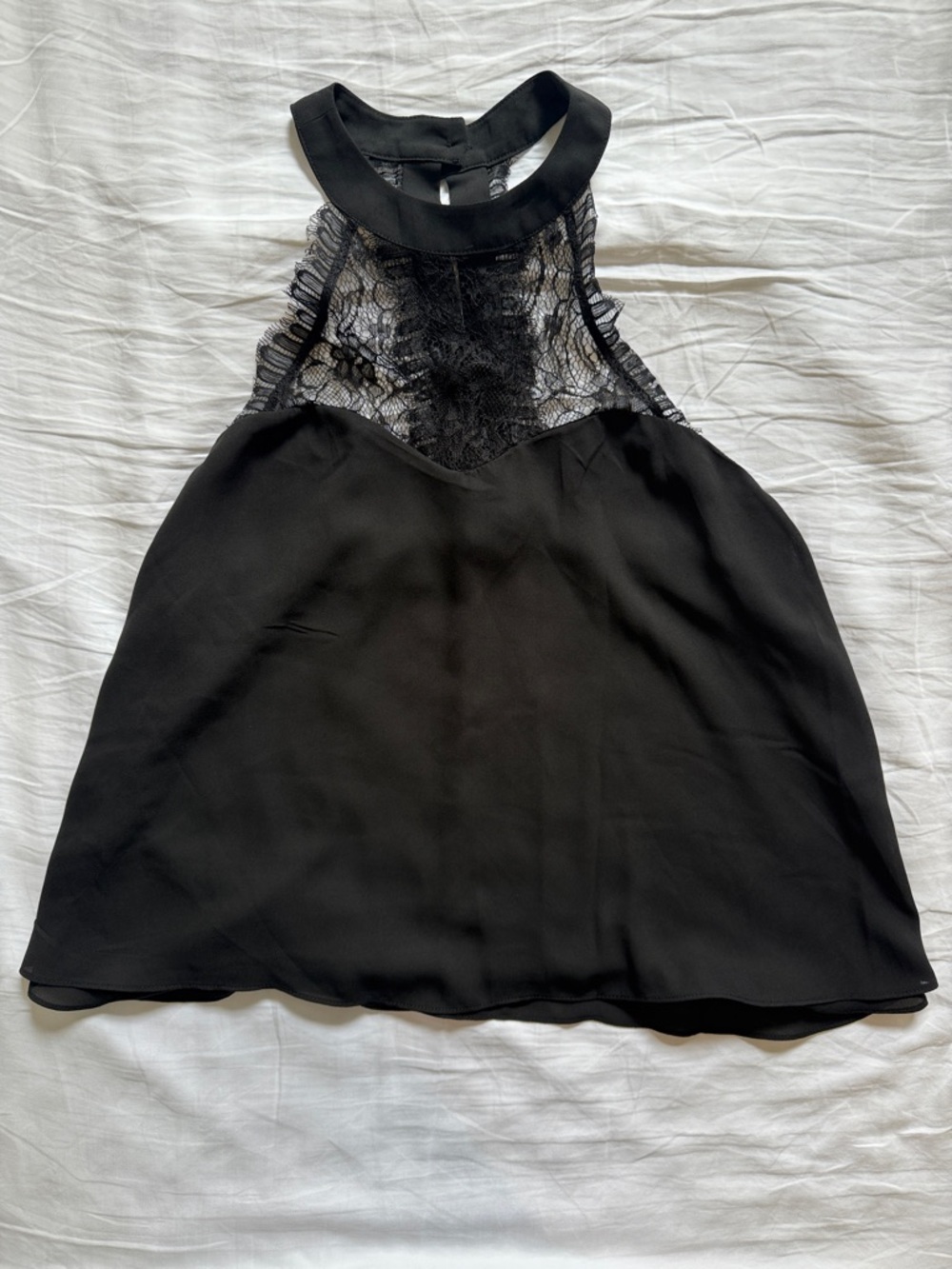Forever 21 Black Lace Halter Tank Top